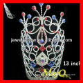 Colorful large tall patriotic pageant tiara crown